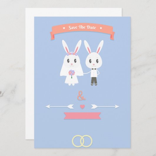 bunny save the date (Voorkant / Achterkant)