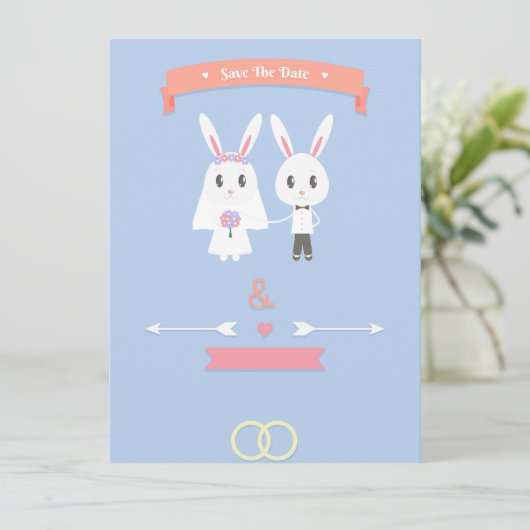 bunny save the date (Staand voorkant)