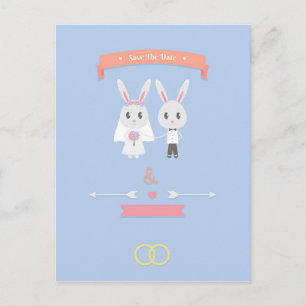 bunny save the date aankondigingskaart