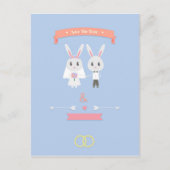 bunny save the date aankondigingskaart (Voorkant)