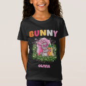 BUNNY SCHATTIG GRAPPIG KLEURRIJK GEPERSONALISEERD  T-SHIRT (Voorkant)