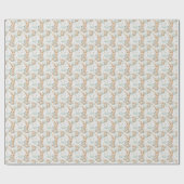 Bunny Schattige Baby Pastel Waterverf Patroon Cadeaupapier (Vlak)