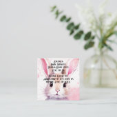 Bunny Schattige Waterverf Roze baby shower Informatiekaartje (Staand voorkant)