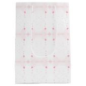 Bunny Schattige Waterverf Roze baby shower Medium Cadeauzakje (Achterkant)