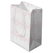 Bunny Schattige Waterverf Roze baby shower Medium Cadeauzakje (Achterkant Gekanteld)