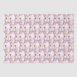 Bunny Schattige Waterverf Roze baby shower Tissuepapier