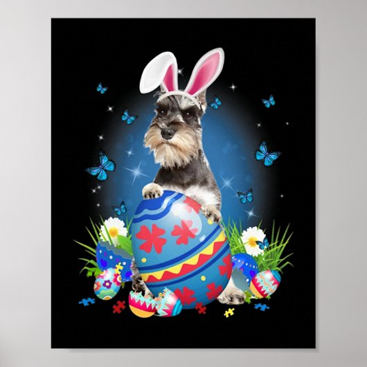Bunny Schnauzer met oegkorf Sneller Hunt Poster (Voorkant)