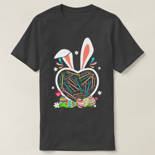 Bunny School Farmer Lover Student Teacher Easter D T-shirt (Design voorkant)