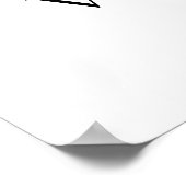 Bunny Script Welkomstvirtueel Baby shower Poster (Hoek)