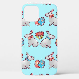 Bunny seamless pattern with easter eggs and a bouq Case-Mate iPhone case