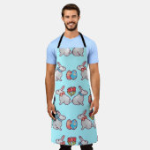 Bunny seamless pattern with easter eggs and a bouq schort (Gedragen)