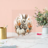 Bunny Shirt Country Pumpkin Acryl Bord (Huwelijk)