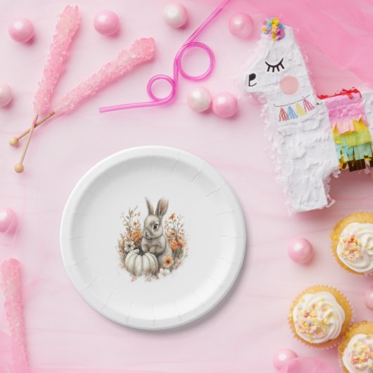 Bunny Shirt Country Pumpkin Papieren Bordje (Feest)