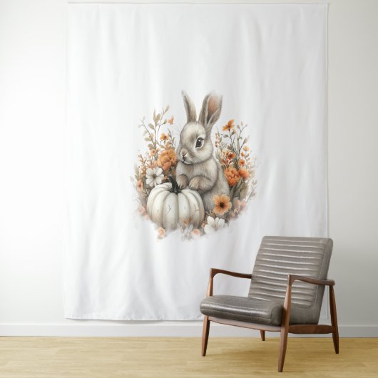 Bunny Shirt Country Pumpkin Wandkleed (In situ)