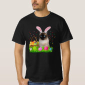 Bunny Siamese Cat Funny Easter Siamese Cat Lover G T-shirt (Voorkant)