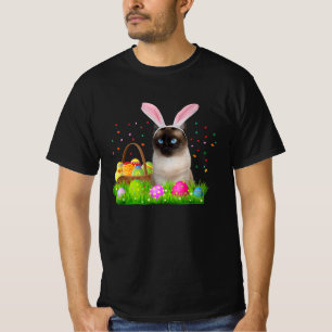 Bunny Siamese Cat Funny Easter Siamese Cat Lover G T-shirt
