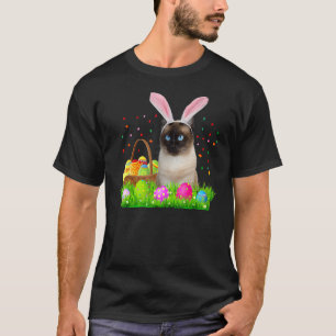 Bunny Siamese Cat Funny Paasse Siamese Cat Lover T-shirt