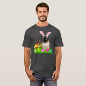 Bunny Siamese Cat Funny Paasse Siamese Cat Lover T-shirt (Voorkant volledig)