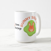 Bunny Side Up Retro Pasen Ei Grafisch Ontwerp Koffiemok (Voorkant rechts)