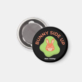 Bunny Side Up Retro Pasen Ei Grafisch Ontwerp Magneet (Voorkant / Achterkant)