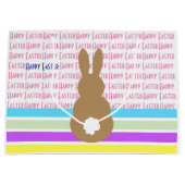 Bunny Silhouette en Happy Easter Design Groot Cadeauzakje (Voorkant)