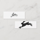 Bunny silhouette - Kies achtergrondkleur Mini Visitekaartje (Voorkant / Achterkant)