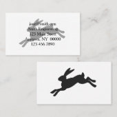 Bunny silhouette - Kies achtergrondkleur Visitekaartje (Voorkant / Achterkant)