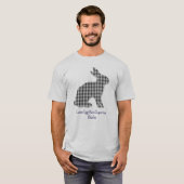 Bunny Silhouette, Paaseieren Hunt Supervisor Manne T-shirt (Voorkant volledig)