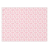 Bunny Silhouettes On Blush Pink Easter Pattern Tafelkleed (Voorkant (Horizontaal))
