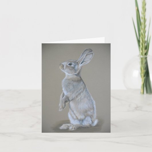 Bunny Sitting Original Art Note Card Kaart (Voorkant)