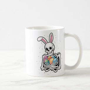 Bunny Skeleton met paaseieren Funny Paasdag Koffiemok