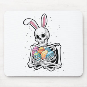 Bunny Skeleton met paaseieren Funny Paasdag Muismat