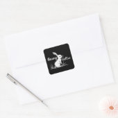 Bunny Sketch – Hand Drawn Rabbit - Autocolante Vierkante Sticker (Envelop)