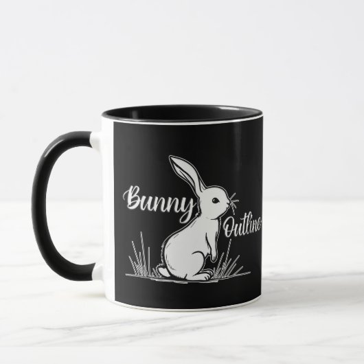 Bunny Sketch – Hand Drawn Rabbit - caneca Mok (Links)