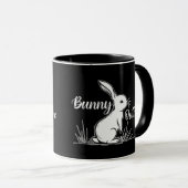 Bunny Sketch – Hand Drawn Rabbit - caneca Mok (Voorkant rechts)
