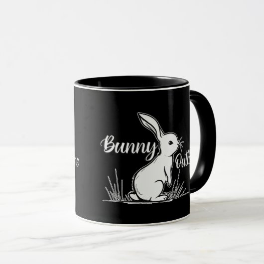 Bunny Sketch – Hand Drawn Rabbit - caneca Mok (Voorkant rechts)