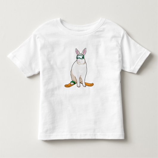 Bunny Skier Ski Kinder Shirts (Voorkant)