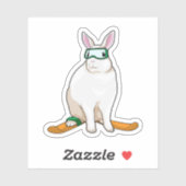 Bunny Skier Ski Sticker (Vel)