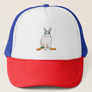 Bunny Skier Ski Trucker Pet