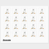 Bunny Skier Ski Vierkante Sticker (Vel)