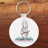Bunny Skiing Sleutelhanger (Voorkant)