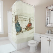"Bunny Sleigh Ride" van Beatrix Potter Douchegordijn (In situ)