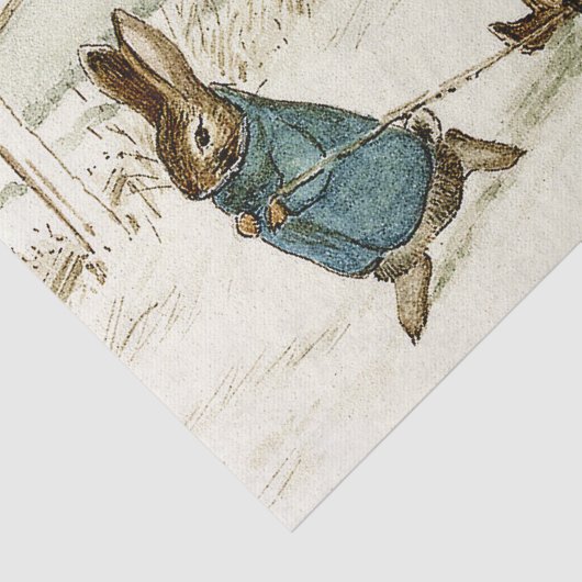 "Bunny Sleigh Ride" van Beatrix Potter Tissuepapier (Detail)