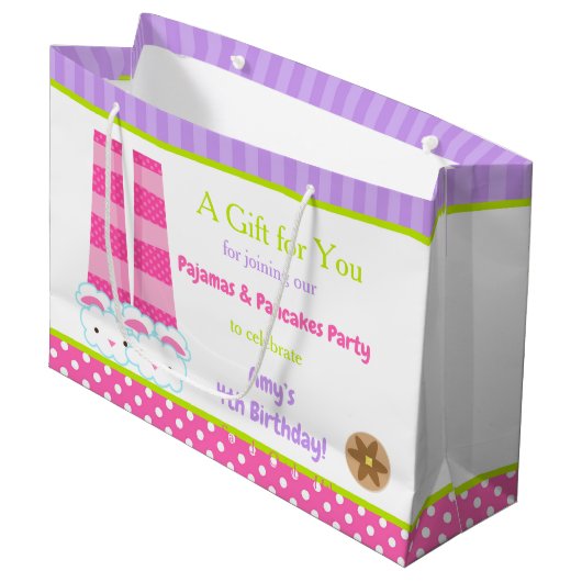 Bunny Slippers Pyjama & Pannenkoeken Verjaardagsfe Groot Cadeauzakje (Voorkant Gekanteld)