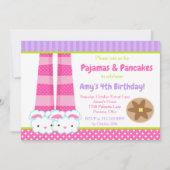 Bunny Slippers Pyjama & Pannenkoeken Verjaardagsfe Kaart (Voorkant)