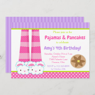 Bunny Slippers Pyjama & Pannenkoeken Verjaardagsfe Kaart