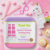 Bunny Slippers Pyjama & Pannenkoeken Verjaardagsfe Papieren Bordje (Feest)