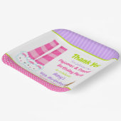 Bunny Slippers Pyjama & Pannenkoeken Verjaardagsfe Papieren Bordje (Gebogen)