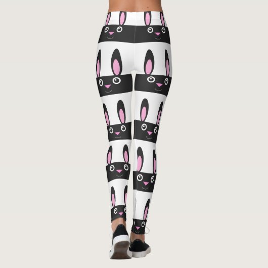 Bunny Smile Stripe Pattern Leggings (Achterkant)
