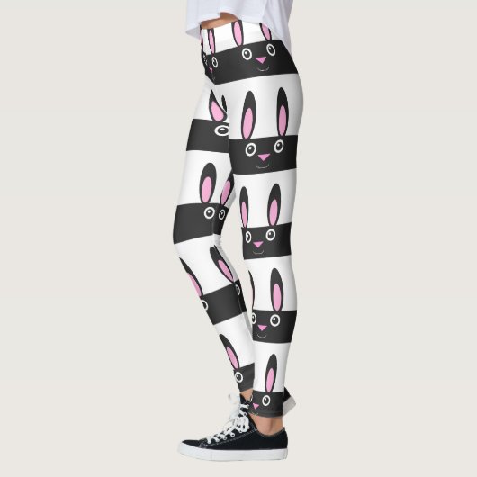 Bunny Smile Stripe Pattern Leggings (Links)